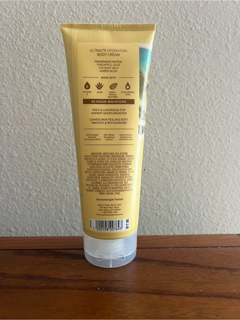 Bath & Body Works Piña Colada Swirl Ultimate Hydration Body Cream, Set of 3, New